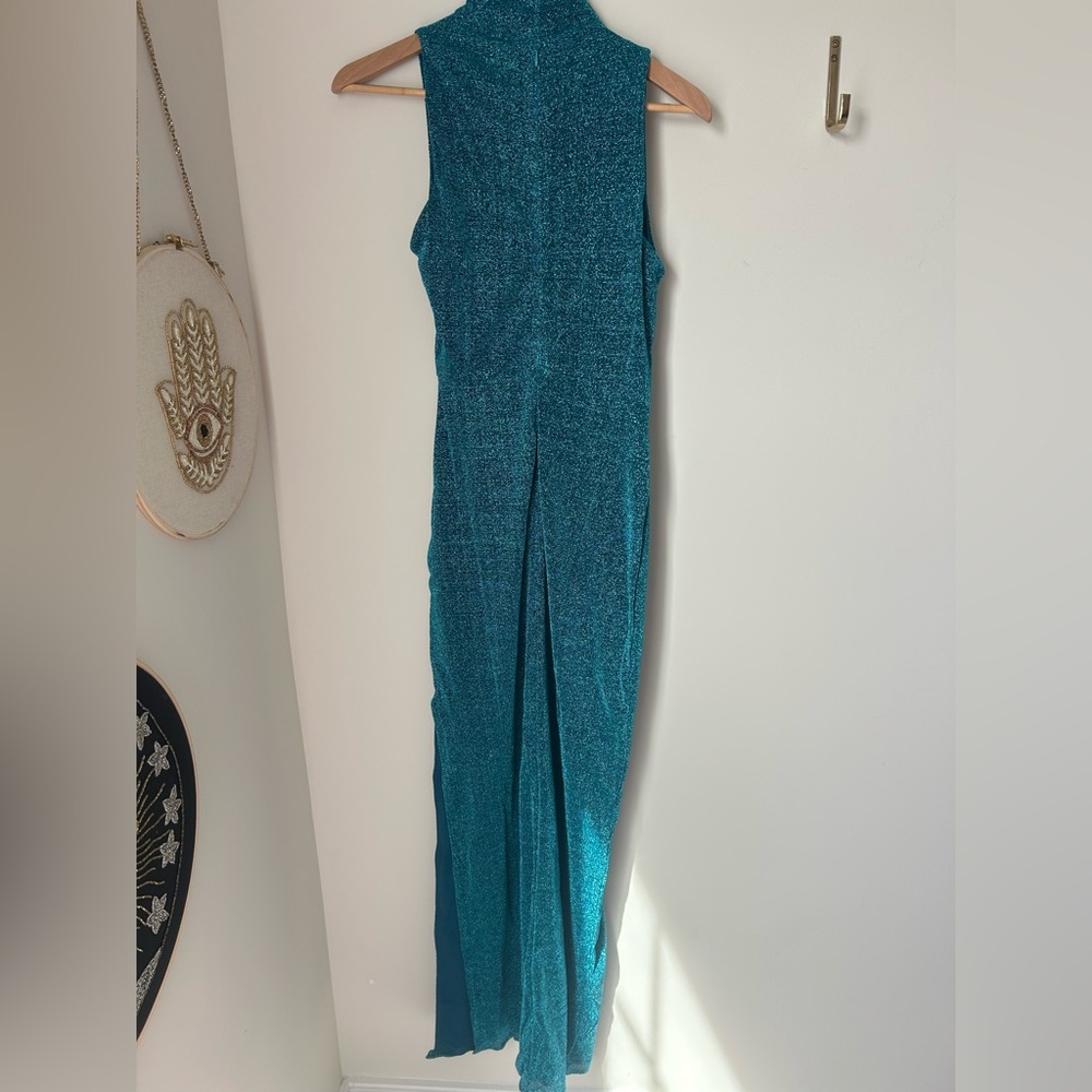 BAOBAB Blue Metallic sleeveless maxi dress - Picture 9 of 15